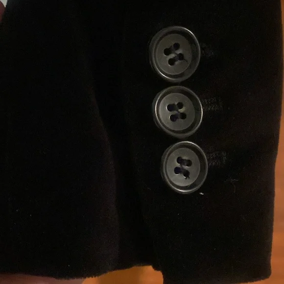 PRE-OWNED TALBOTS BLACK VELVET SINGLE BUTTON BLAZER - Picture 6 of 12